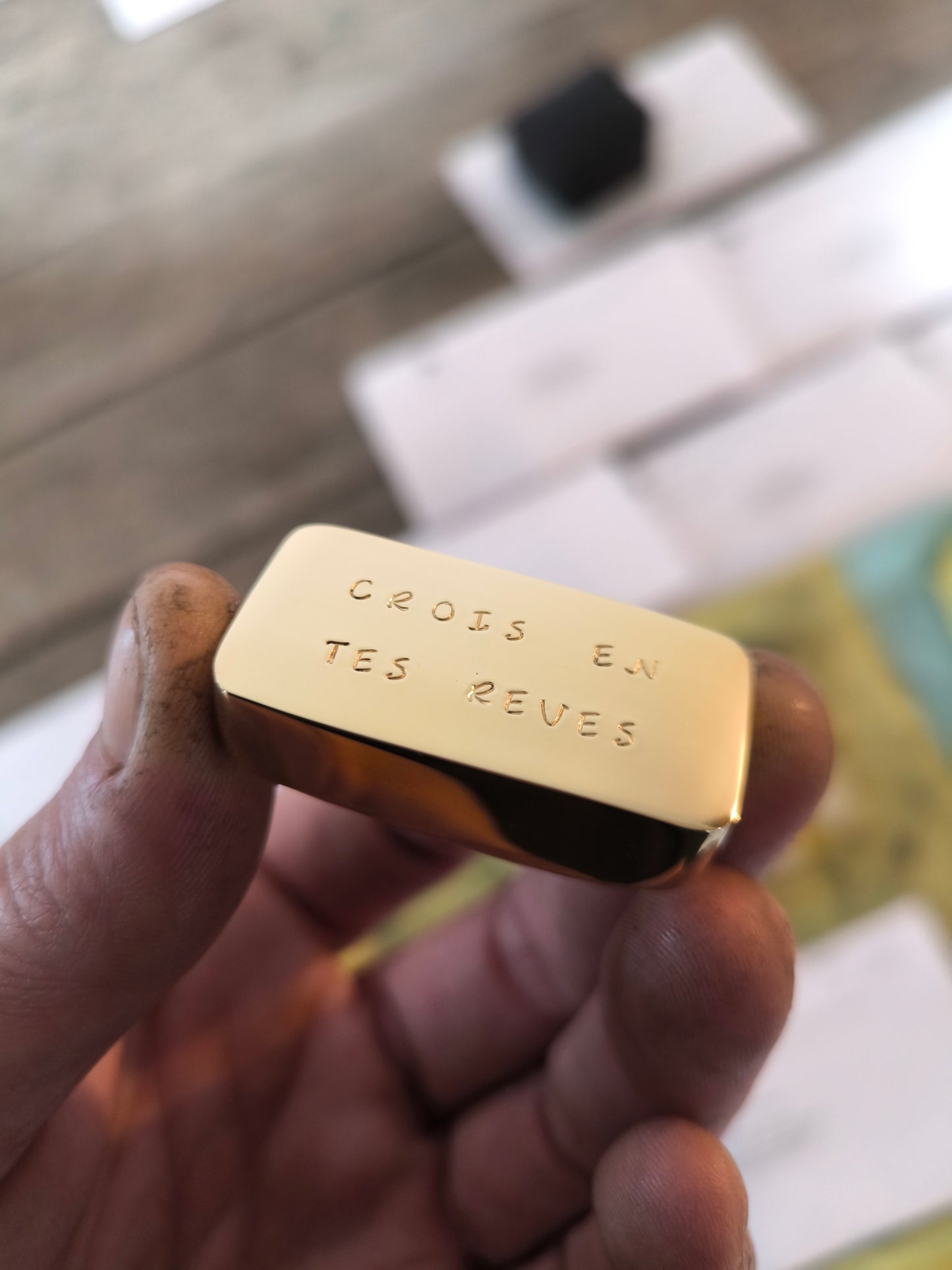 Lingot de 75 grammes avec écrin prestige personalisé