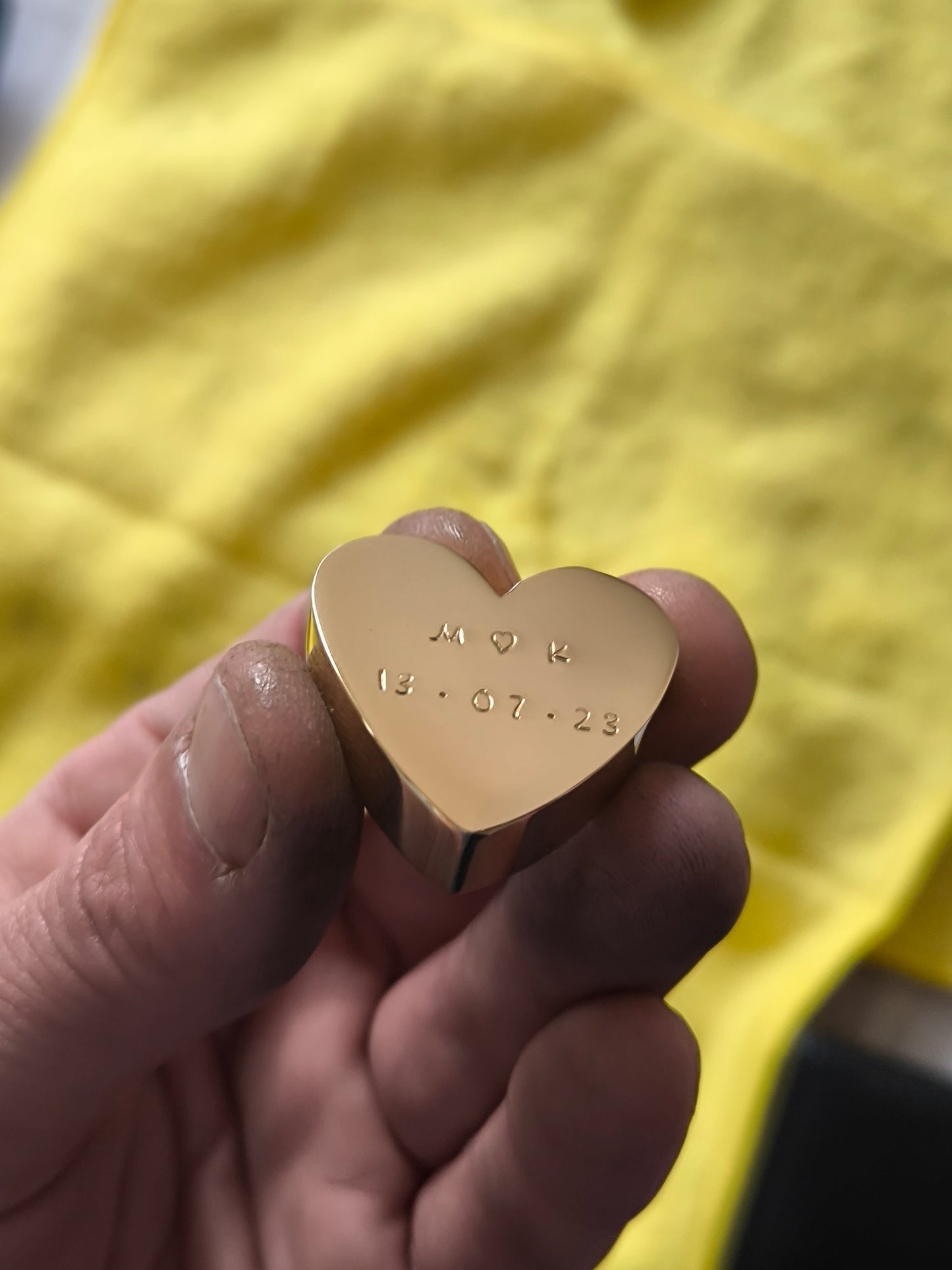 Coeur en or nordique à personnaliser