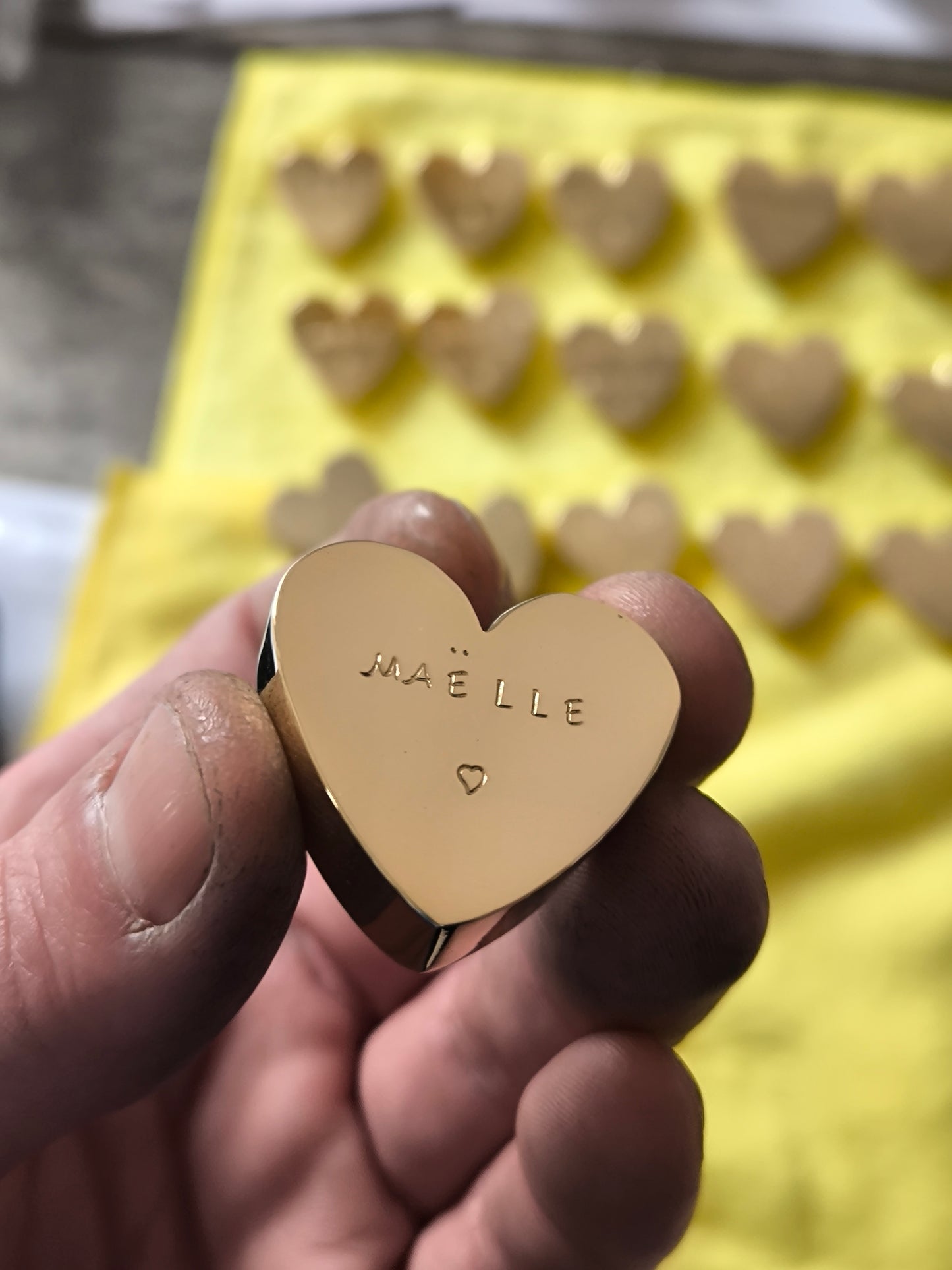 Cœur en or nordique avec écrin prestige personnalisé