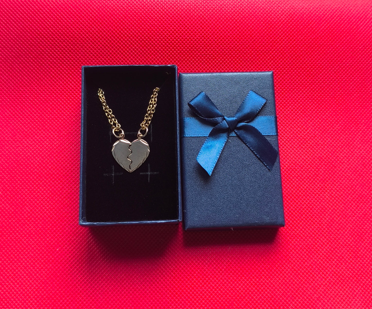 Pendentif coeur secable en plaqué or