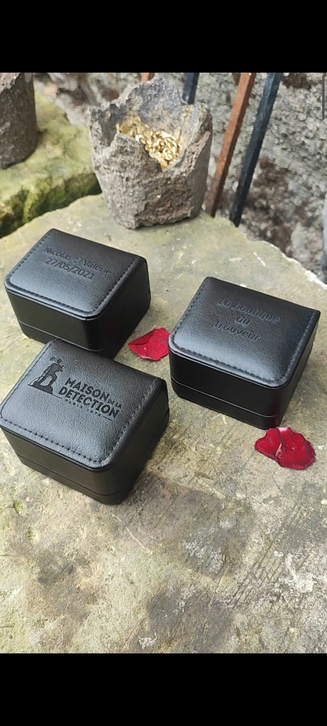 Écrin prestige pour lingot et coeur nordique à personnaliser