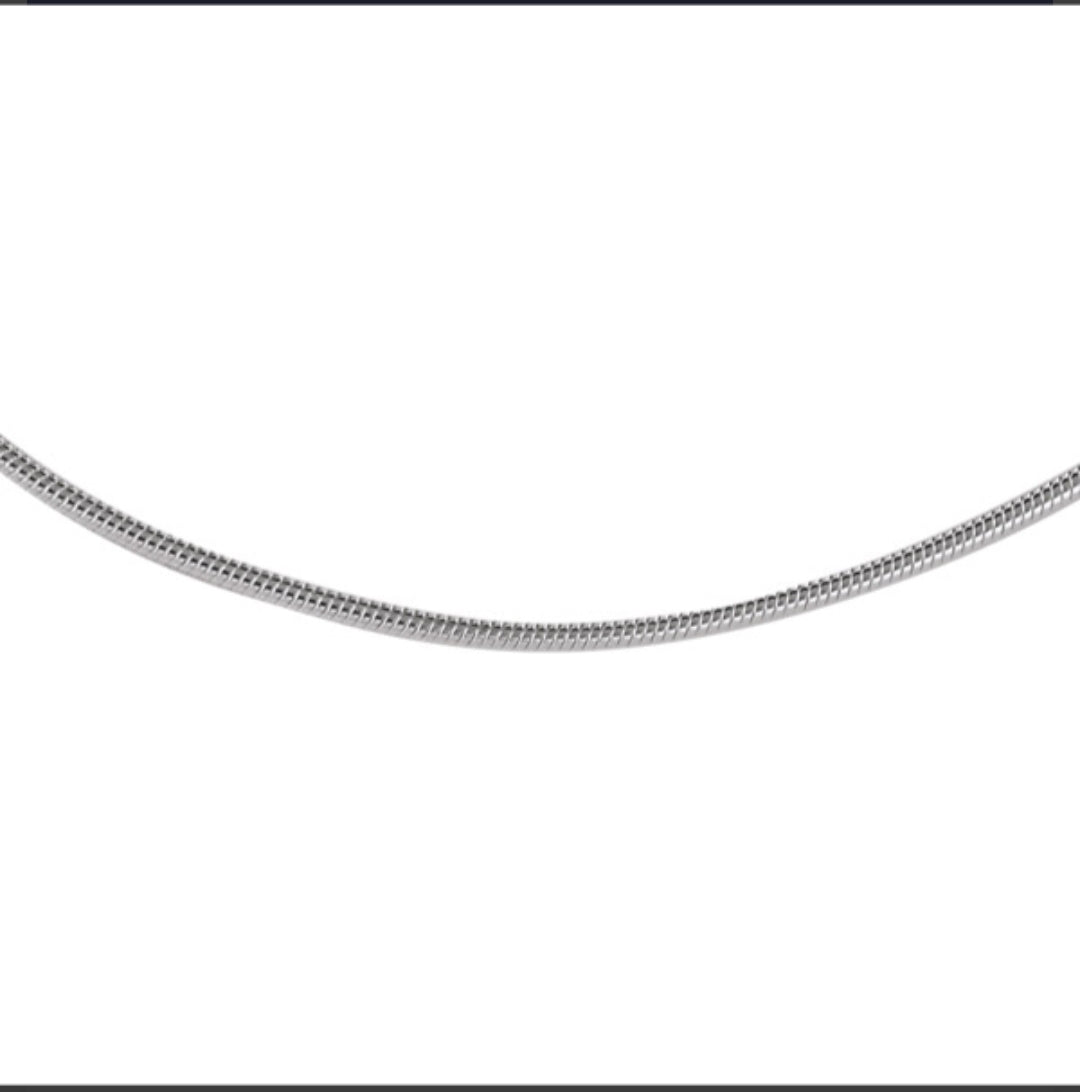 Collier maille serpent ronde argent 925/1000