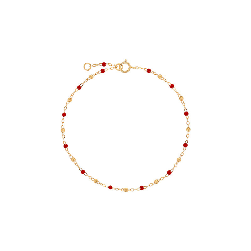 Bracelet Or 750/1000 orné de perles en résine