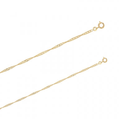 Chaînes de cou maille Singapour en Plaqué Or
