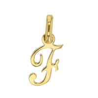 Pendentif initiale F en Or 750/1000