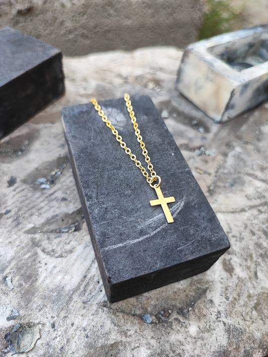 Pendentif croix 14k