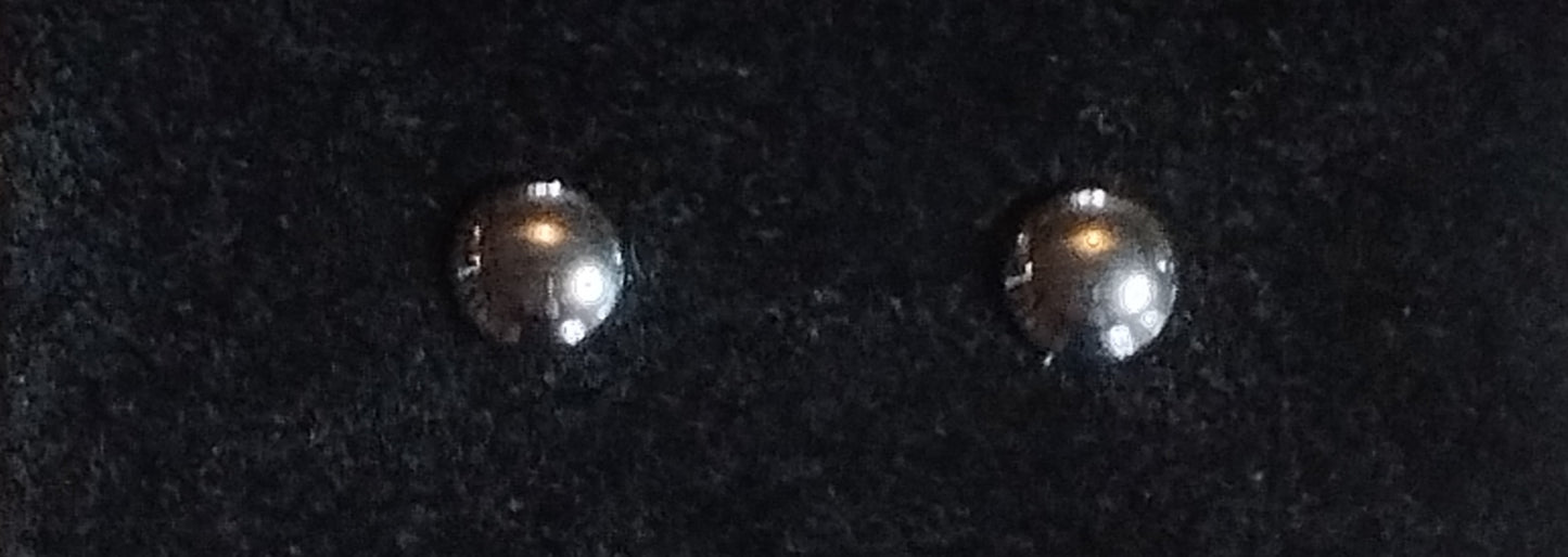 Boucles d'oreilles en argent 925/1000 rhodié et Hématite