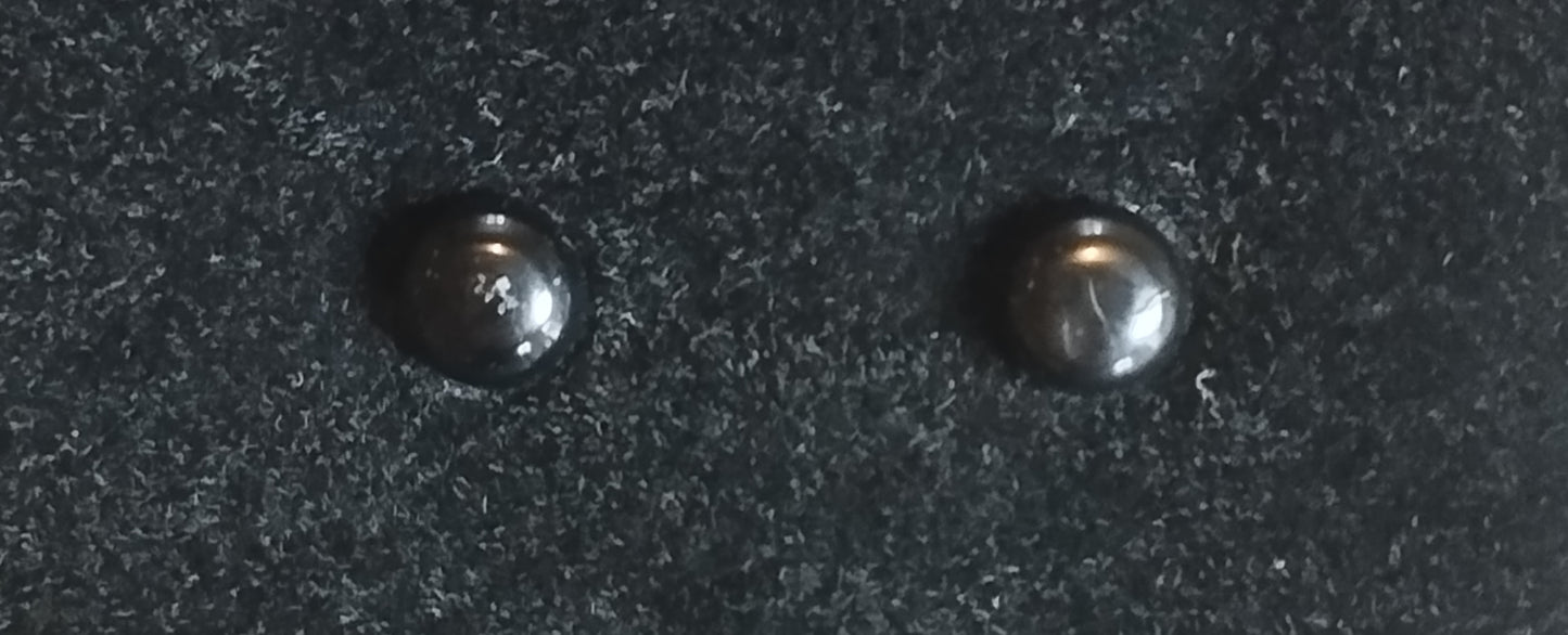 Boucles d'oreilles en argent 925/1000 rhodié et Onyx