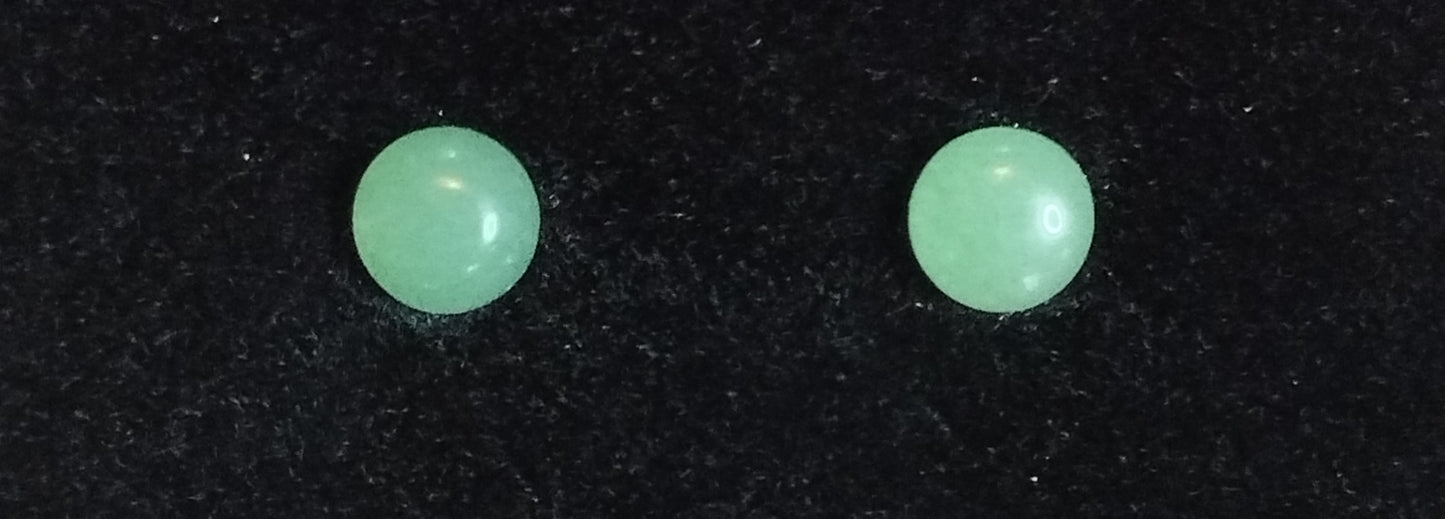 Boucles d'oreilles en argent 925/1000 rhodié et Aventurine