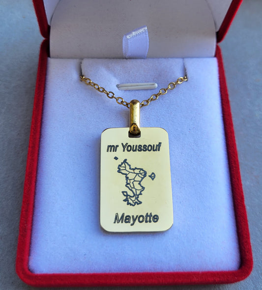 Pendentif mayotte à personnaliser