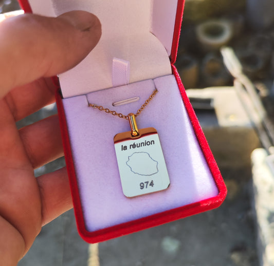 Pendentif la Réunion à personnaliser