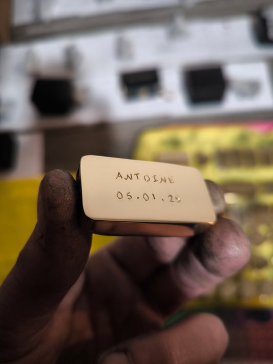 Lingot de 75 grammes à personnaliser ( horizontal )