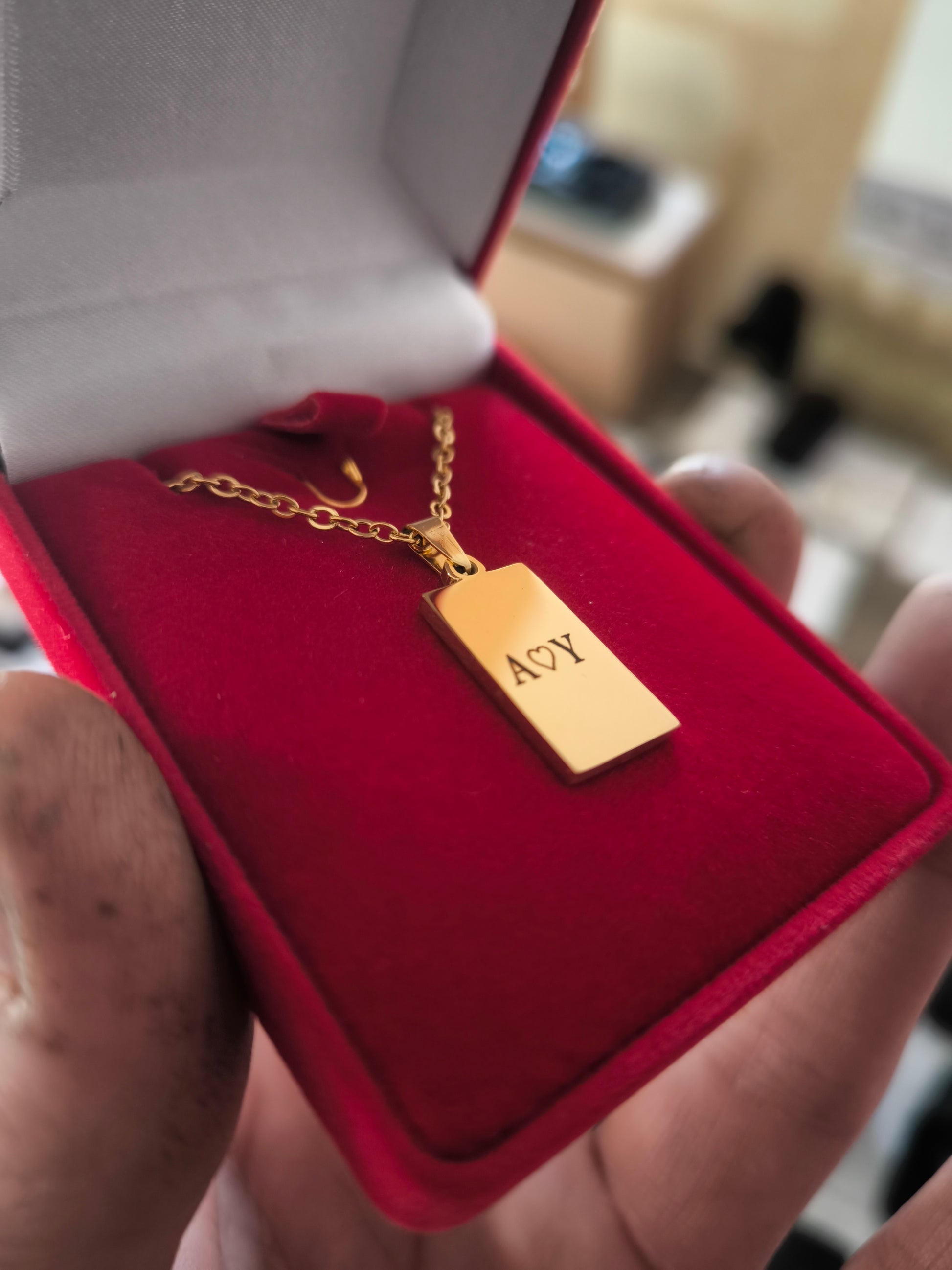 Le pendentif lingot texte, cœur, trèfle – La boutique du trouveur
