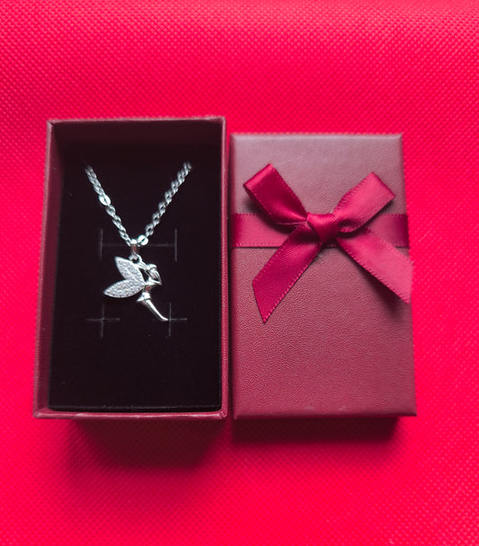 Pendentif argent 925 fée