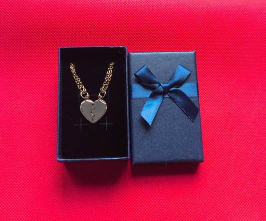 Pendentif coeur secable en plaqué or