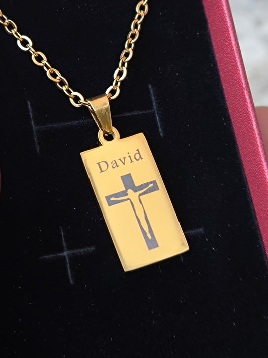 le pendentif lingot croix avec Christ