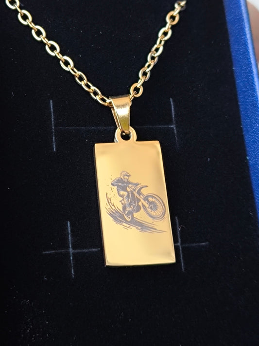 le pendentif lingot moto cross