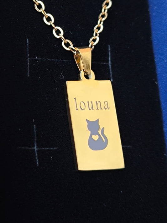 le pendentif lingot chat love