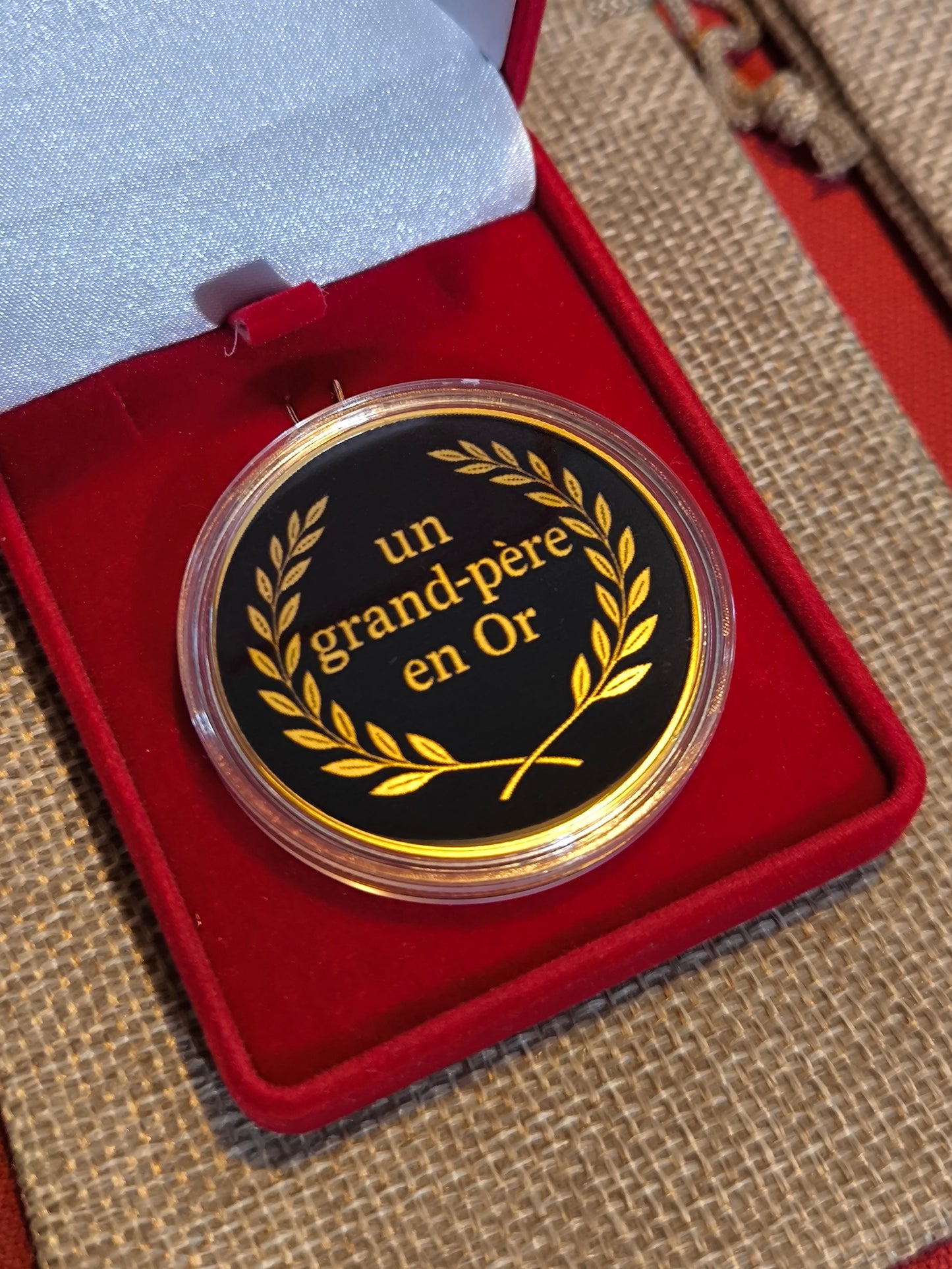 La monnaie à personnaliser "un grand-père en or"