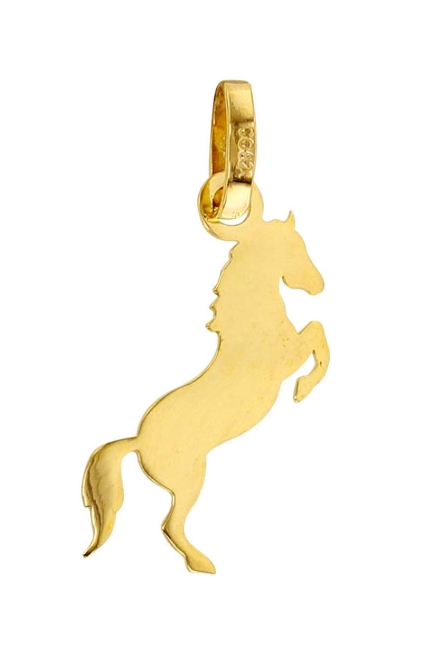 Pendentif cheval cabré en Or 375/1000