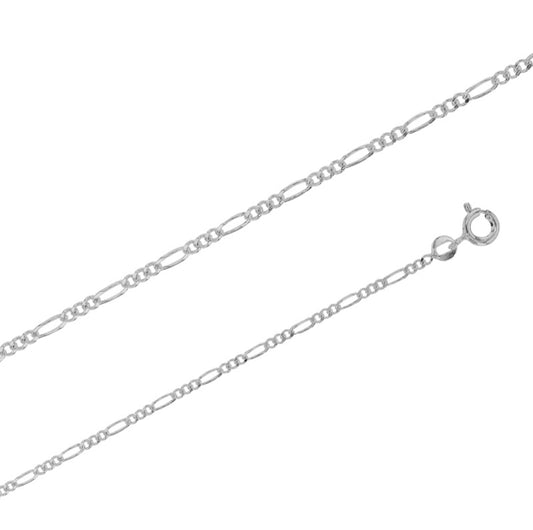 Chaîne de cou maille figaro triple en argent 925/1000