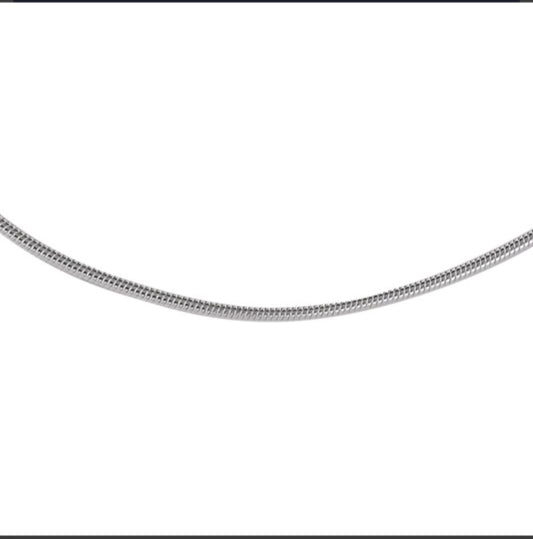 Collier maille serpent ronde argent 925/1000