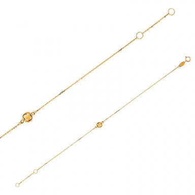 Bracelet Or 750/1000 orné d'un quartz jaune