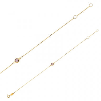 Bracelet Or 750/1000 orné d'un quartz