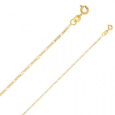 Chaine de cou maille figaro triple or 750/1000