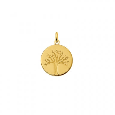 Médaille arbre de vie Plaqué or diam. 13mm