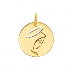 Médaille Vierge avec une auréole en Or 750/1000