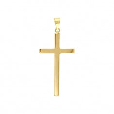 Pendentif croix unie en Or 750/1000 grand modèle