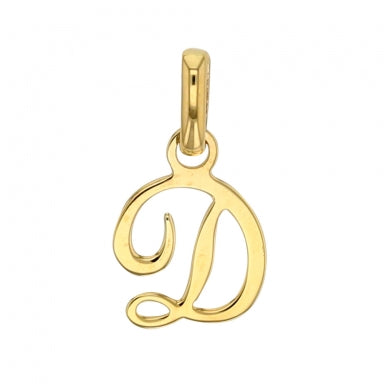 Pendentif initiale D en Or 750/1000