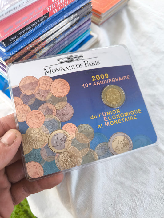 2 Euros Commémorative 2009 - 10 ans de l'UEM - Écrin Officiel