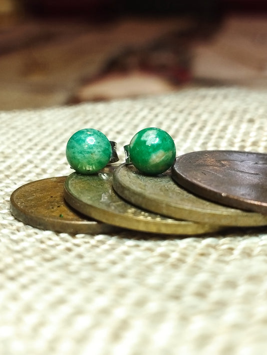 Boucles d'oreilles en argent 925/1000 et Amazonite