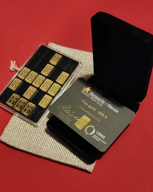 Lingot 1g or fin 999.9 en écrin